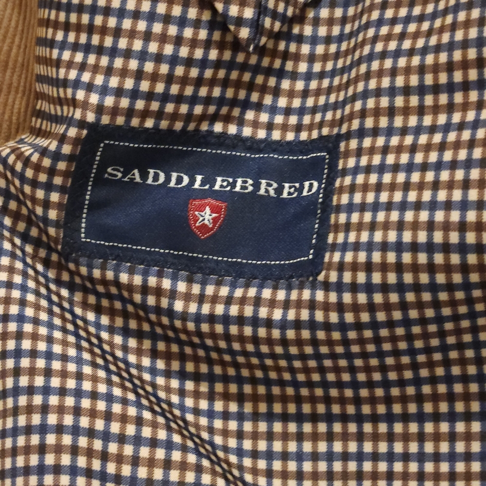 Saddlebred Brown Corduroy Coat - Picture 3 of 3